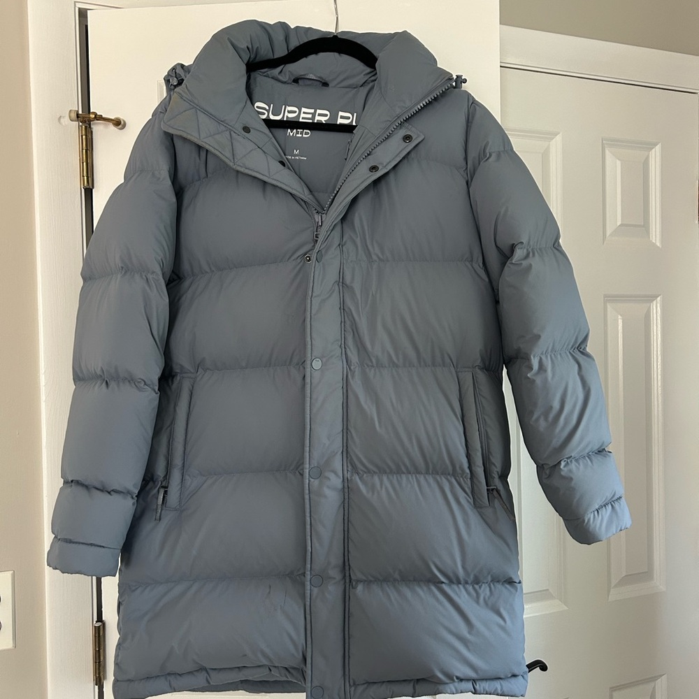 Aritzia Powder Blue Super Puff Coat